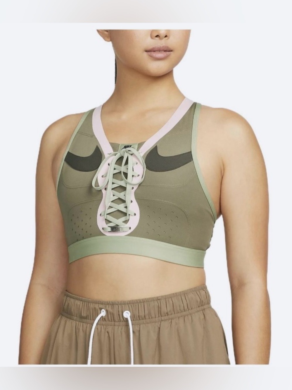 Nike Dri-FIT Swoosh Air Force 1 Medium-Support Laced Sports Bra